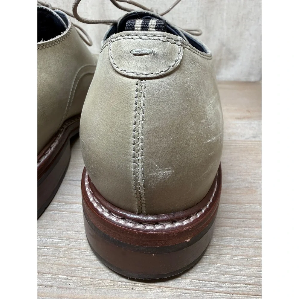 Cole Haan Morris Plain Toe‎ Oxford Mens Beige Leather Dress Shoes Size 12 M